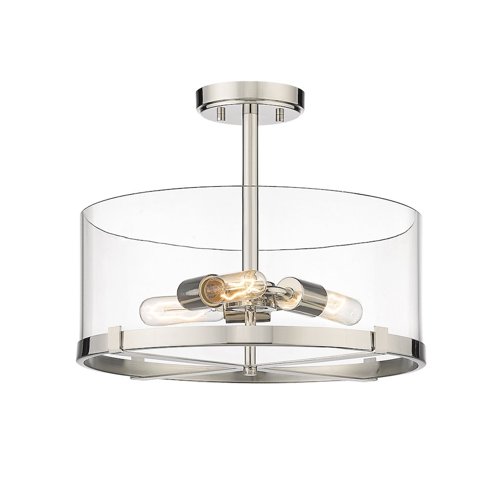 Z-Lite 3 Light Semi Flush Mount. Picture 1