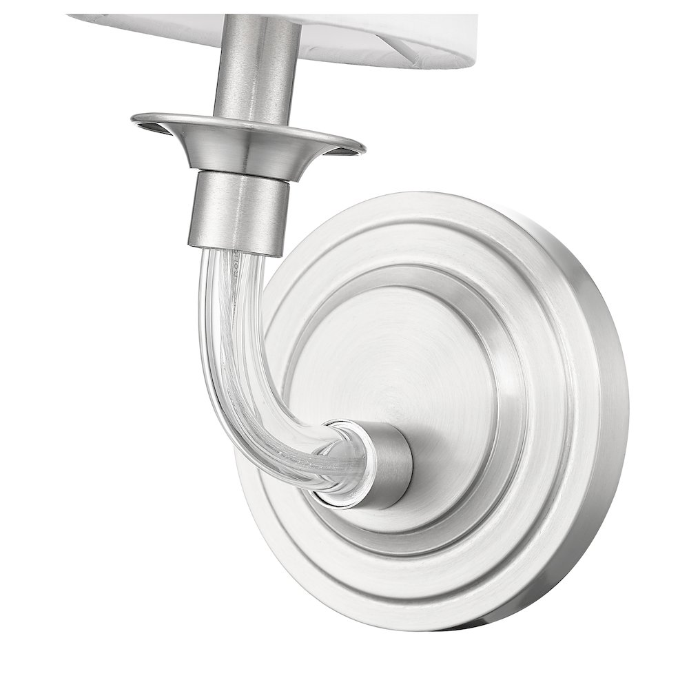 Z-Lite Katerina 1 Light Wall Sconce in Brushed Nickel Frame Finish. Picture 4