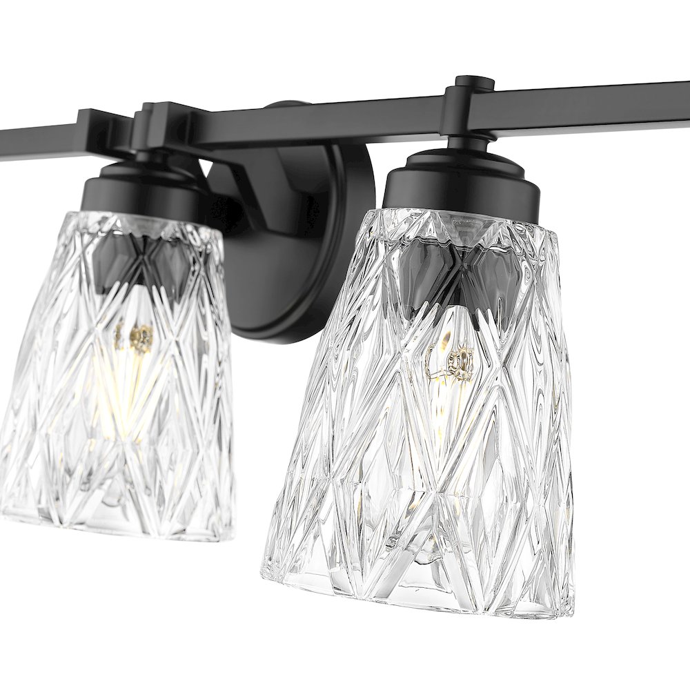 Z-Lite 5 Light Vanity, Matte Black. Picture 4