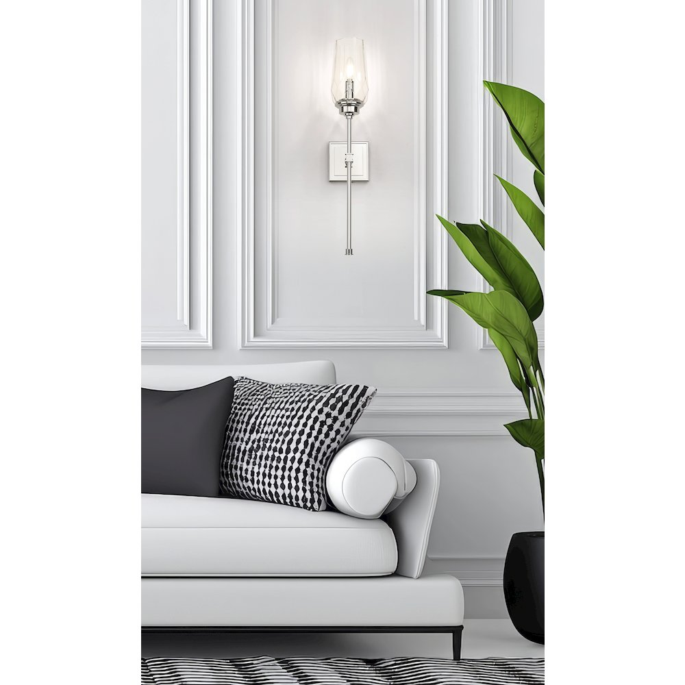 Z-Lite 1 Light Wall Sconce, Polished Nickel. Picture 5