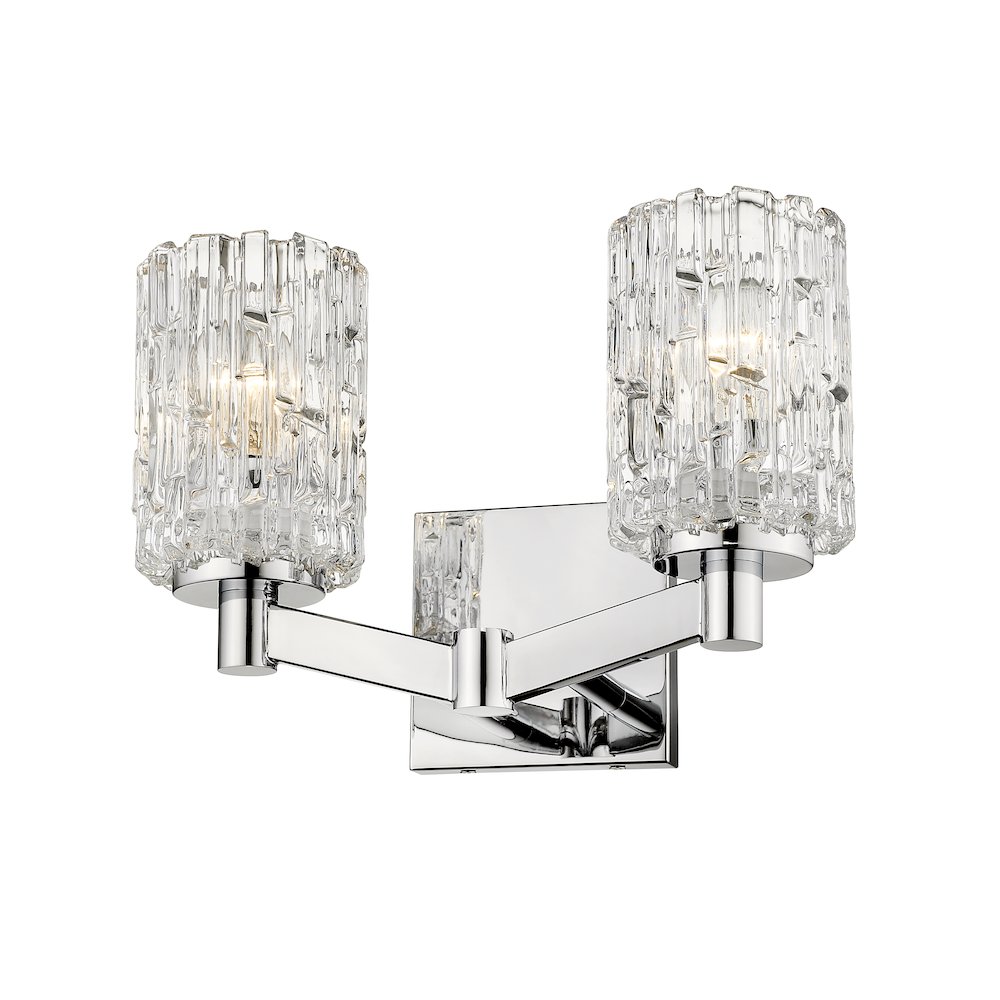 Z-Lite Aubrey 2 Light Vanity in Chrome Frame Finish. Picture 2