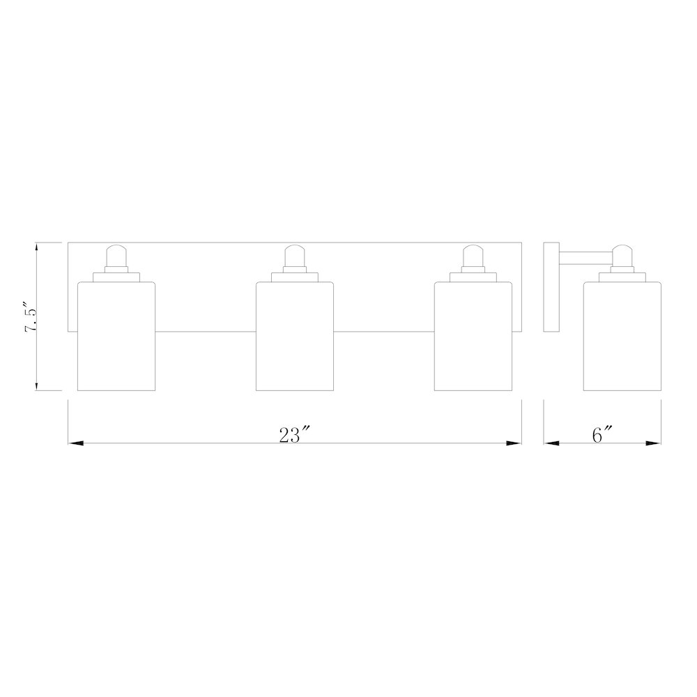 Z-Lite 3 Light Vanity. Picture 6