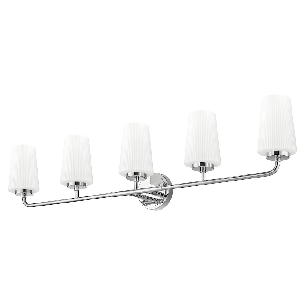 Z-Lite Montford 5 Light Vanity in Chrome color, Steel frame. Picture 5