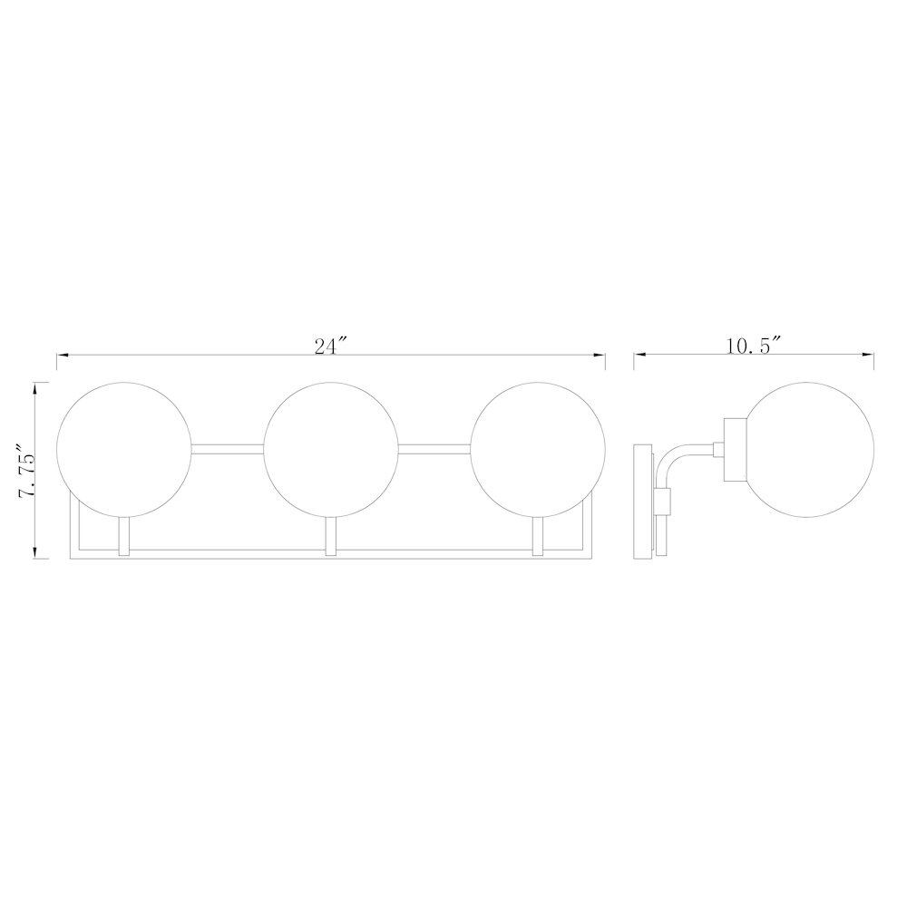 Z-Lite 3 Light Vanity. Picture 8