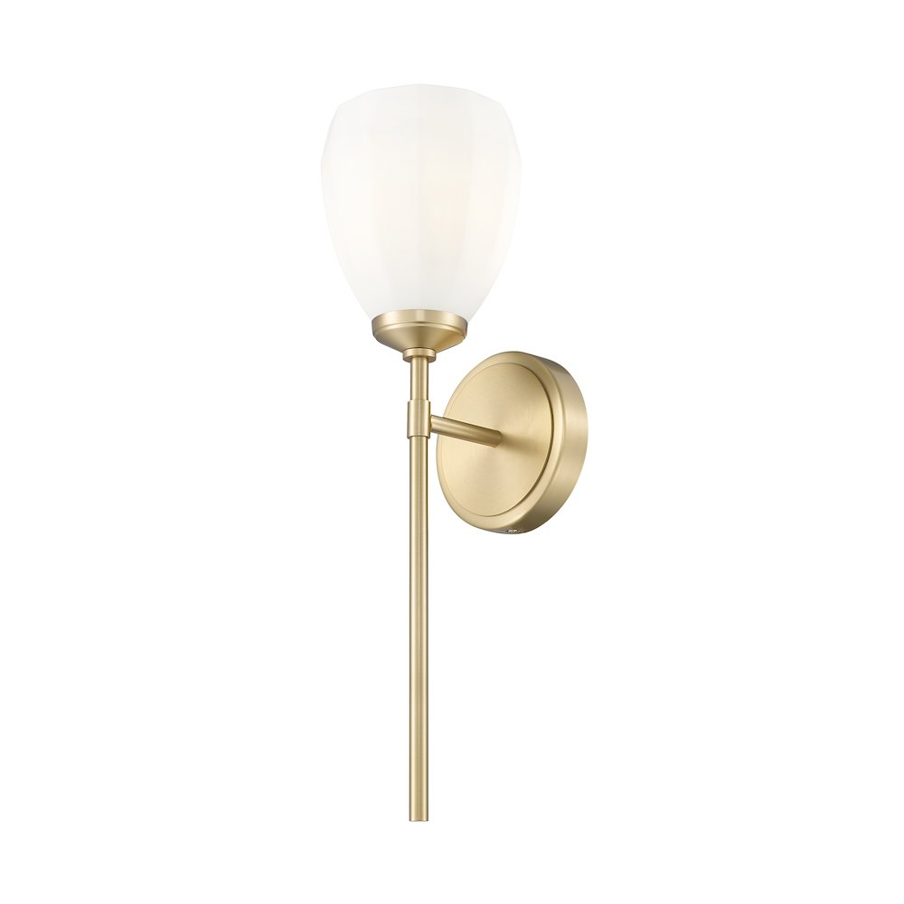 Z-Lite Oren 1 Light Wall Sconce in Modern Gold color, Steel frame. Picture 3