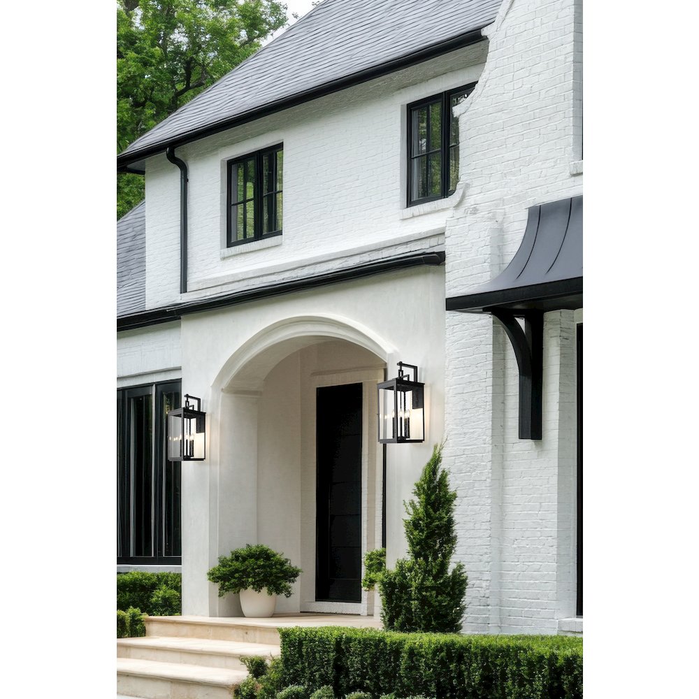 Z-Lite Hartwell 5 Light Outdoor Wall Light in Sand Black color, Aluminum frame. Picture 7