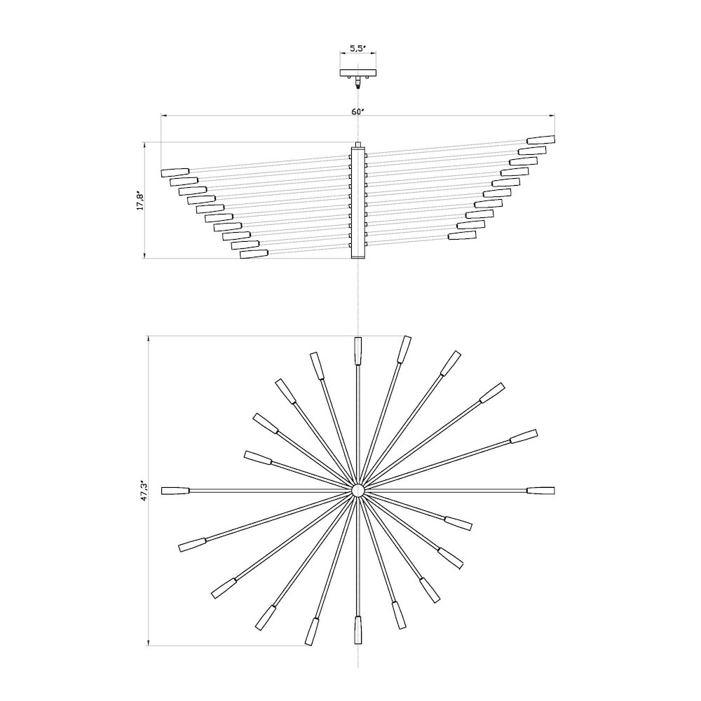 Z-Lite 20 Light Chandelier. Picture 8