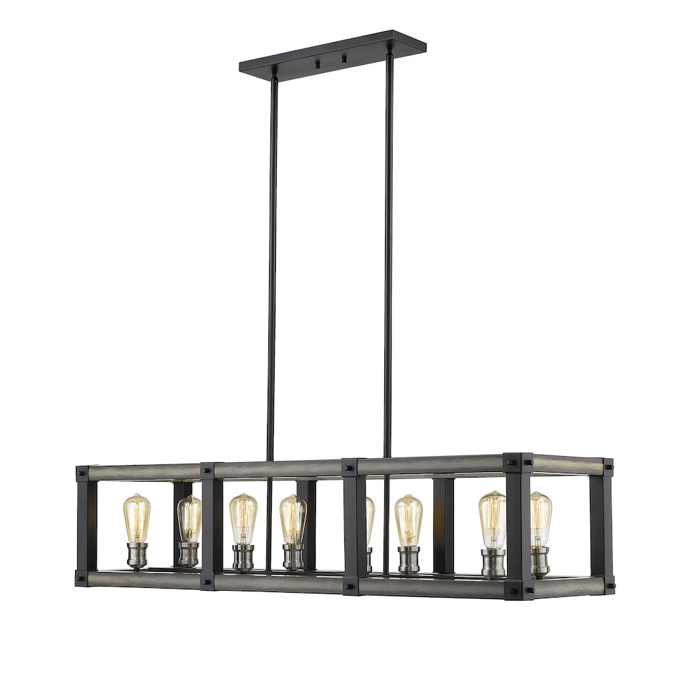 Z-Lite 8 Light Linear Chandelier. Picture 1