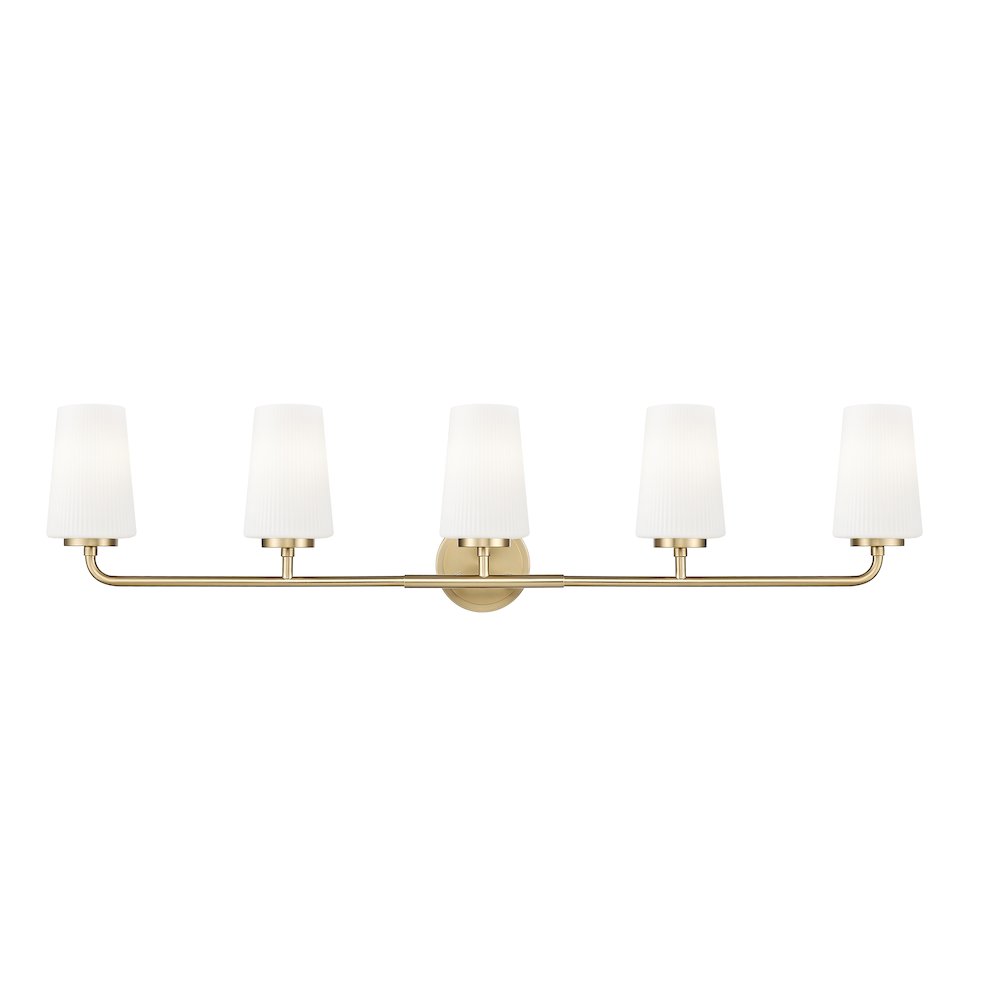 Z-Lite Montford 5 Light Vanity in Modern Gold color, Steel frame. Picture 2