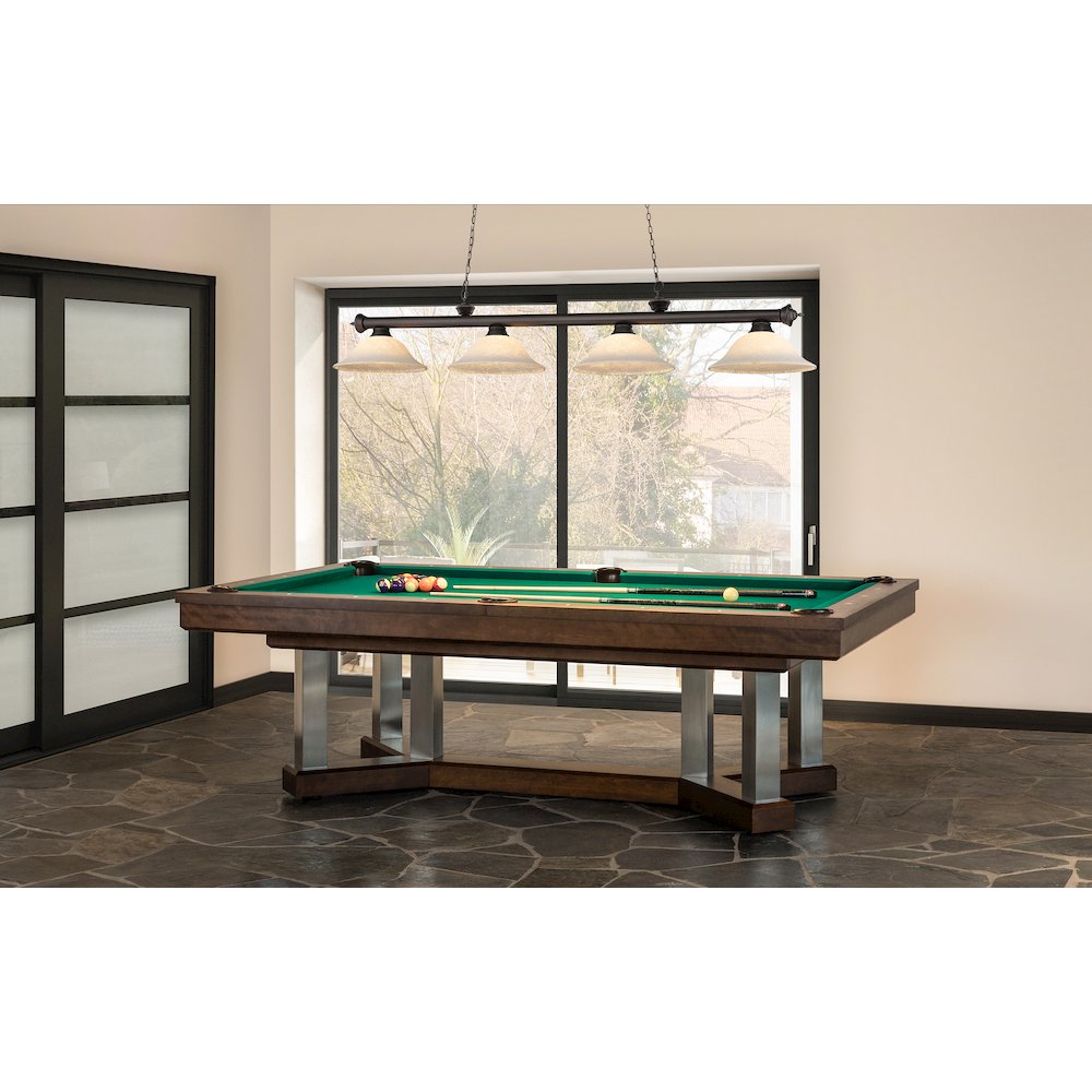 Z-Lite Cordon 4 Light Billiard, Steel Frame, White Mottle Shade Color. Picture 6