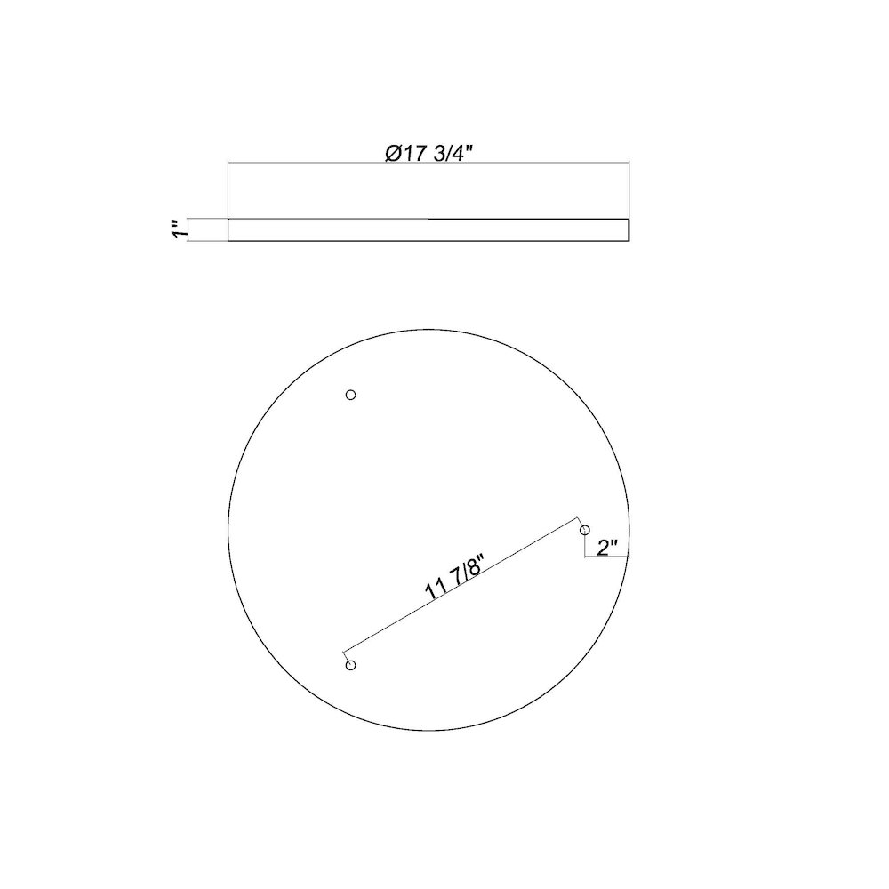Z-Lite 3 Light Ceiling Plate, Bronze Frame Finish. Picture 2