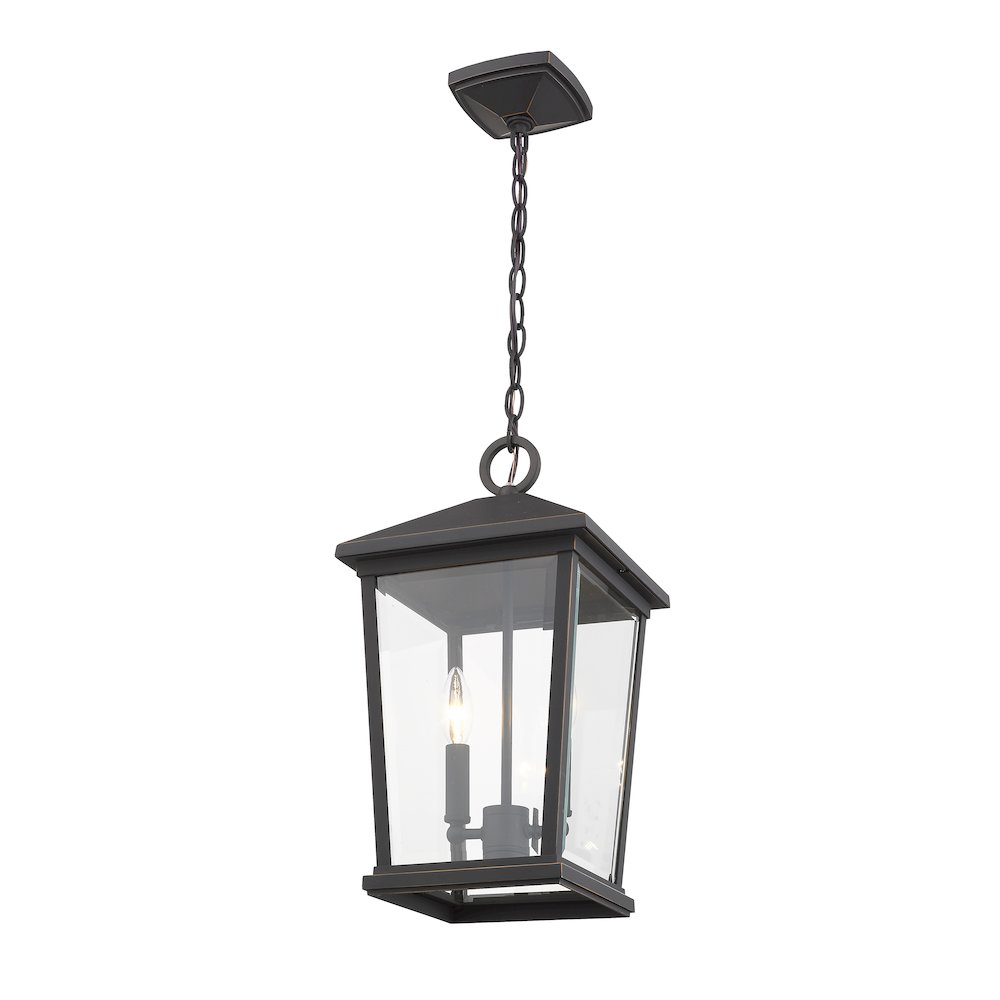 Z-Lite 2 Light Outdoor Chain Mount Ceiling Fixture. Picture 2