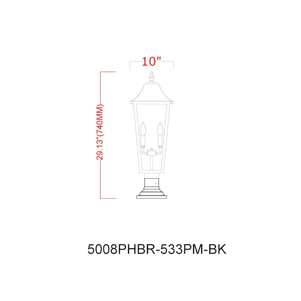 Z-Lite 3 Light Outdoor Pier Mounted Fixture. Picture 8