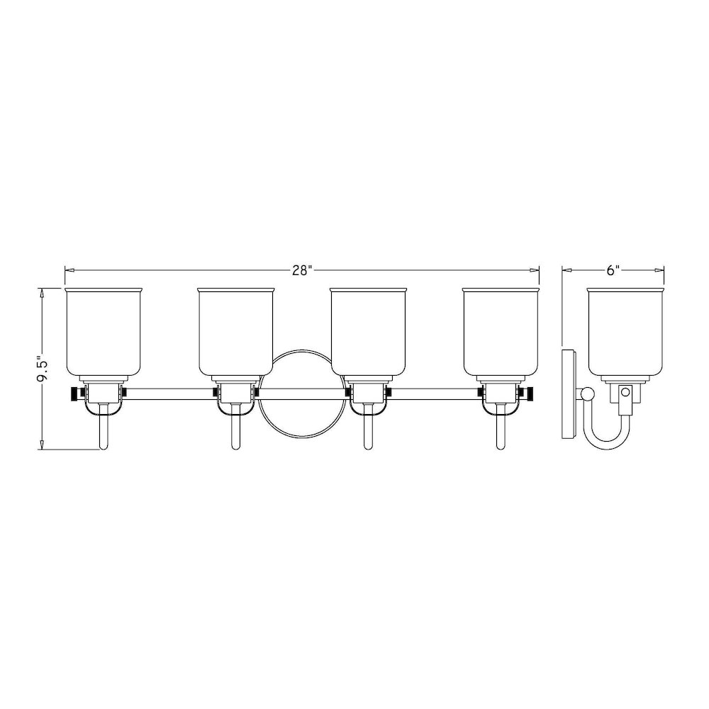 Z-Lite 4 Light Vanity. Picture 8