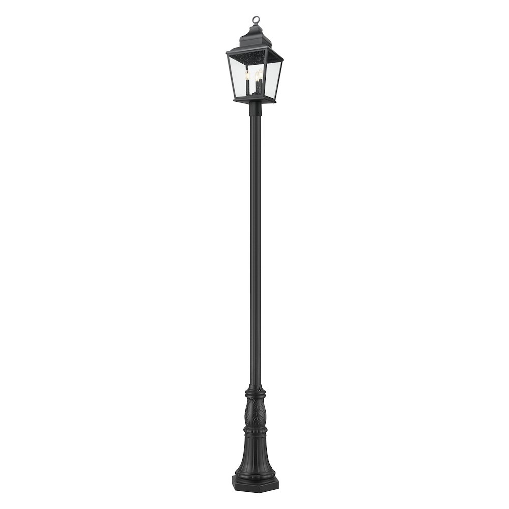 Z-Lite 3 Light Outdoor Post Mounted Fixture, Sand Black. Picture 3