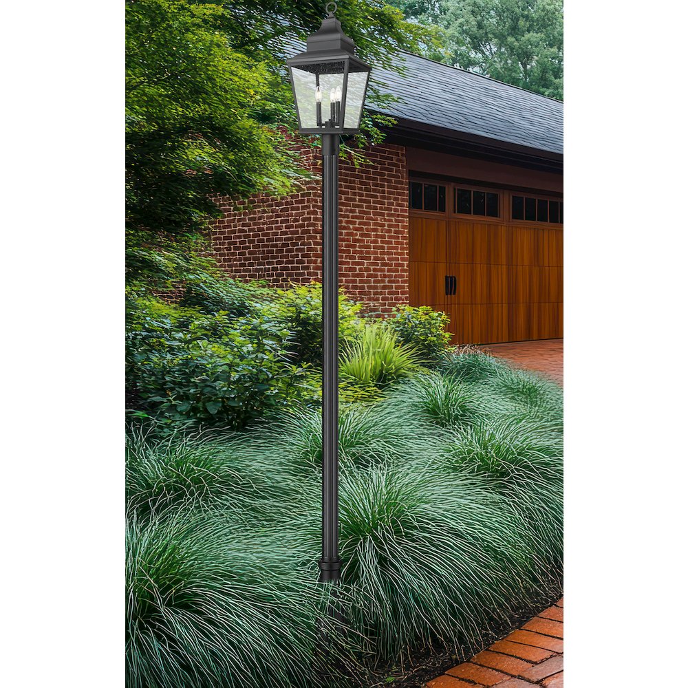 Z-Lite 3 Light Outdoor Post Mounted Fixture, Sand Black. Picture 5