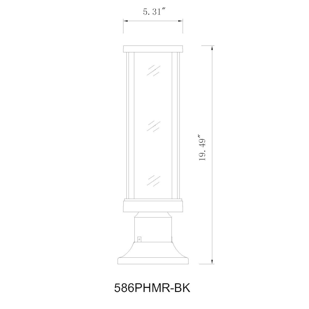 Z-Lite 1 Light Outdoor Pier Mounted Fixture. Picture 8