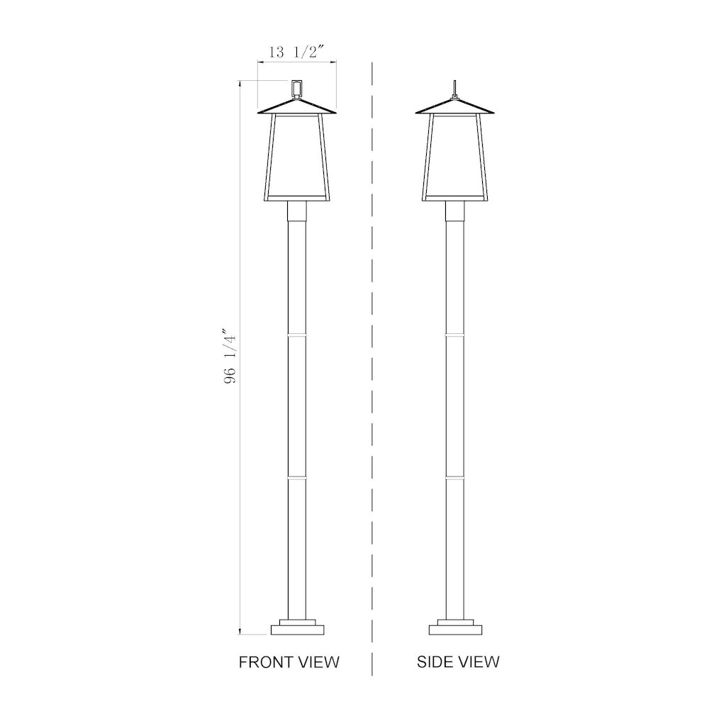 Z-Lite 4 Light Outdoor Post Mounted Fixture. Picture 8