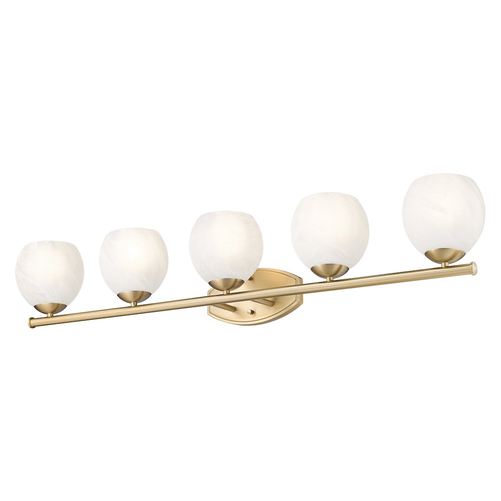 Z-Lite 5 Light Vanity, Modern Gold. Picture 3