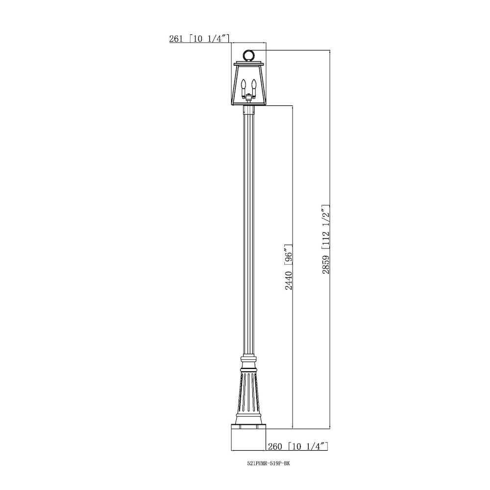 Z-Lite 2 Light Outdoor Post Mounted Fixture. Picture 8