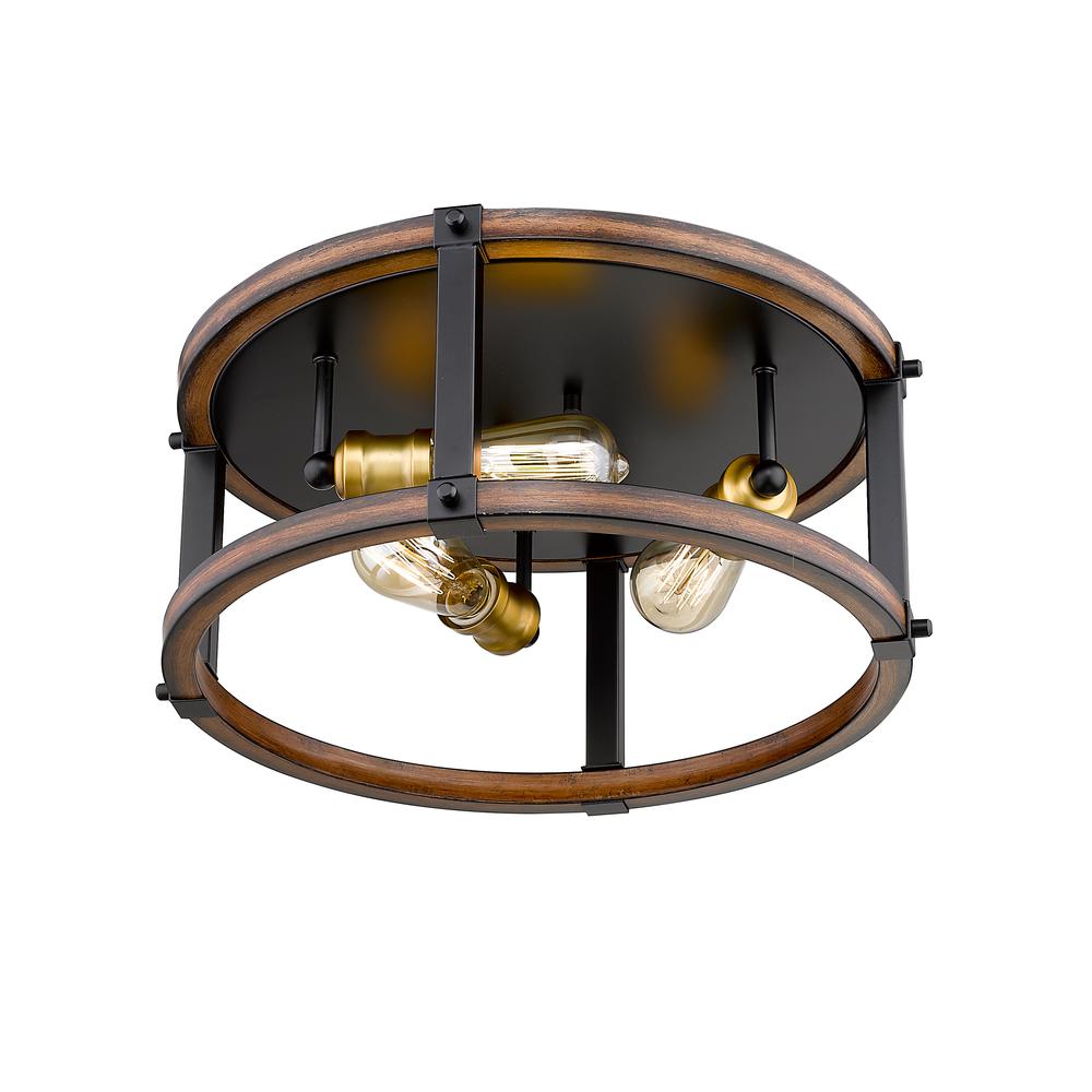 3 Light Flush Mount. Picture 2