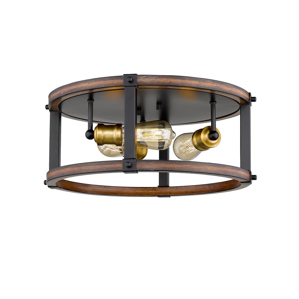 3 Light Flush Mount. Picture 4