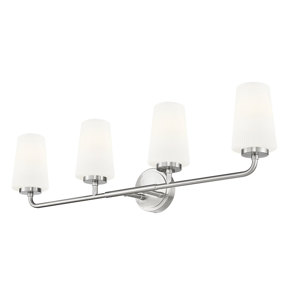 Z-Lite Montford 4 Light Vanity in Brushed Nickel color, Steel frame. Picture 3