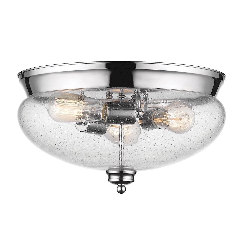 Z-Lite 3 Light Flush Mount. Picture 1