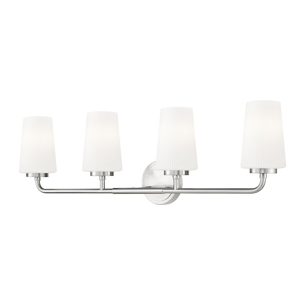 Z-Lite Montford 4 Light Vanity in Brushed Nickel color, Steel frame. Picture 1