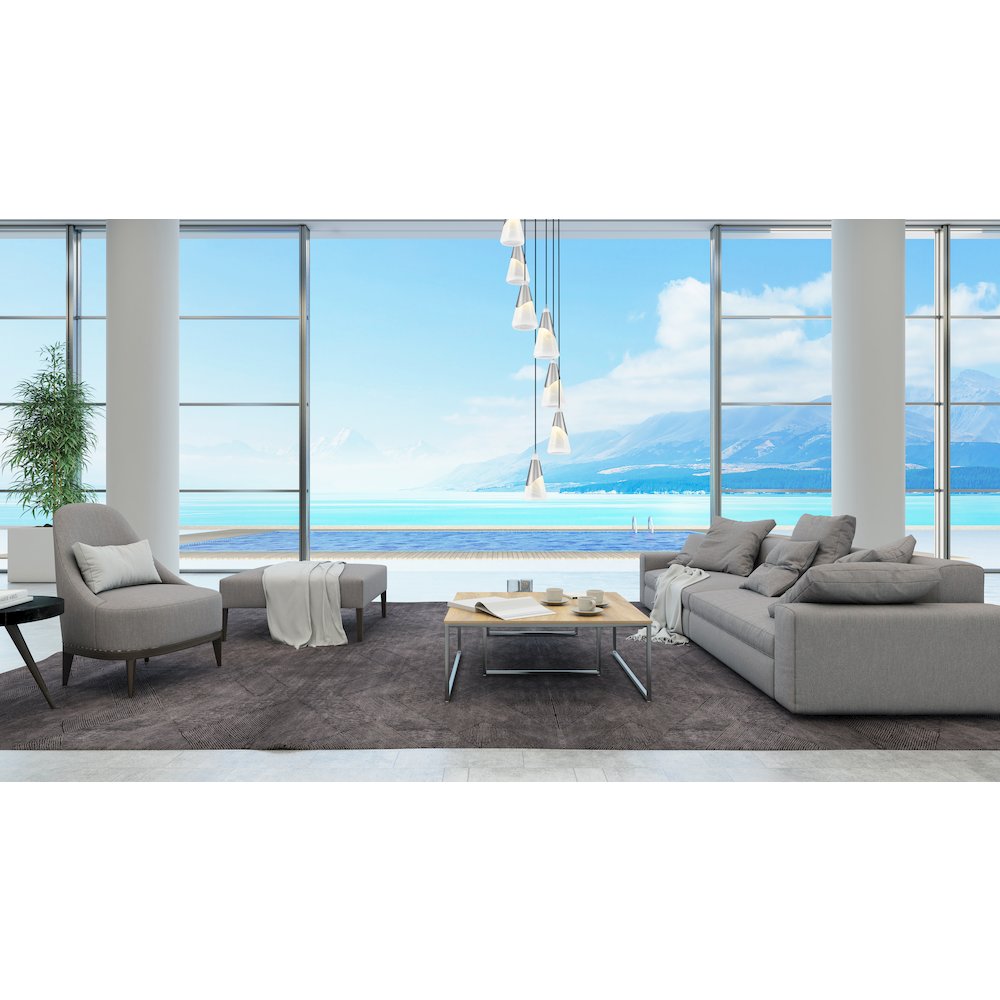 Z-Lite Aimie 7 Light Chandelier, Brushed Nickel. Picture 7