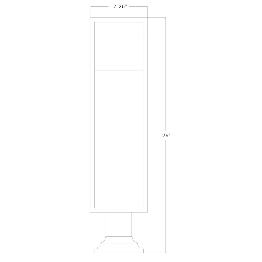 Z-Lite 1 Light Outdoor Pier Mounted Fixture. Picture 8