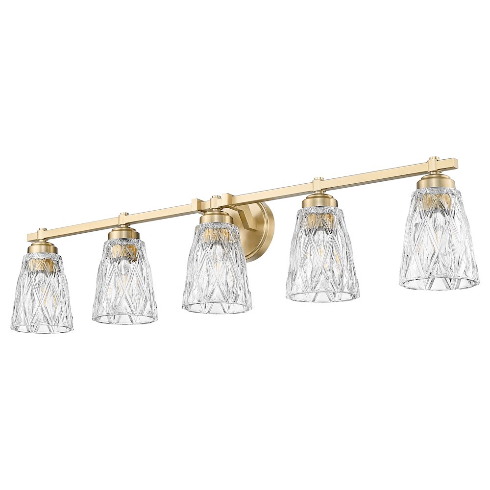Z-Lite 5 Light Vanity, Modern Gold. Picture 7