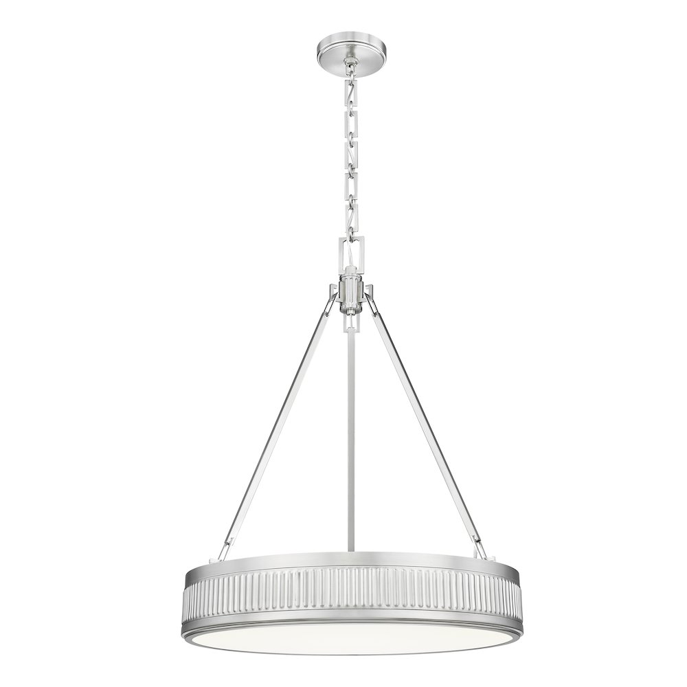 Z-Lite 3 Light Pendant, Satin Nickel. Picture 1