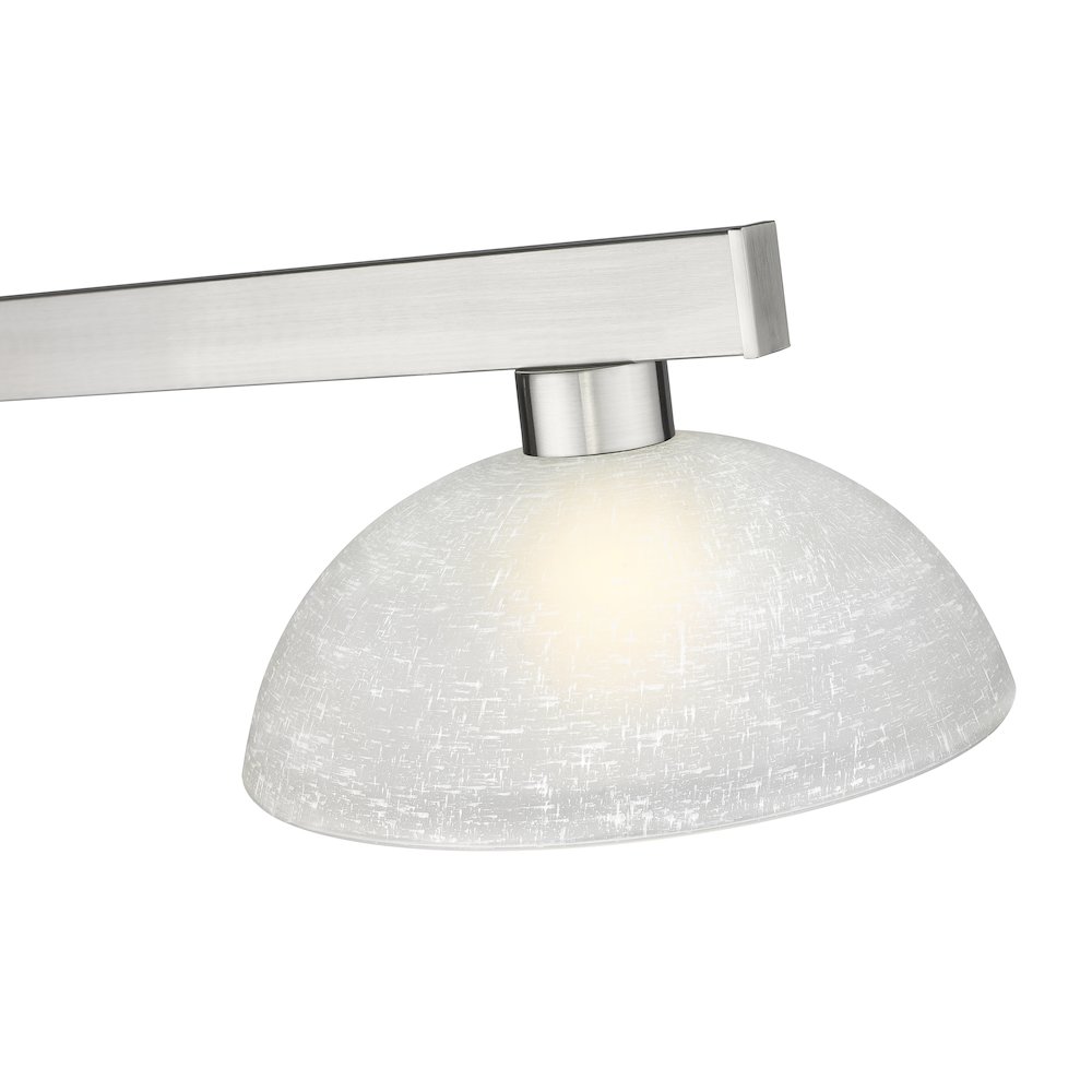 Z-Lite Cobalt 3 Light Billiard, Steel Frame, White Linen Shade Color. Picture 4