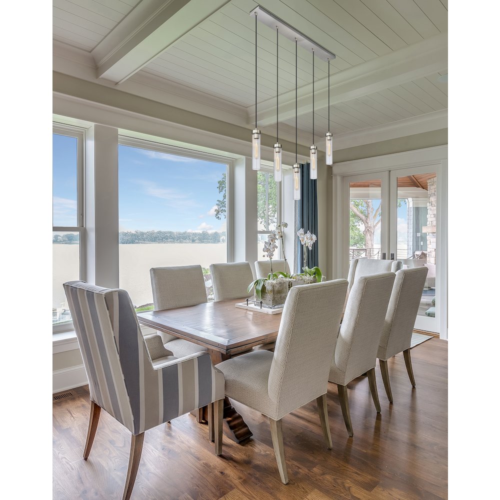 Z-Lite 5 Light Linear Chandelier. Picture 7