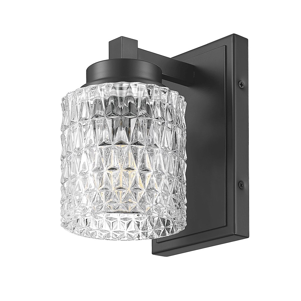 Z-Lite 1 Light Wall Sconce, Matte Black. Picture 7