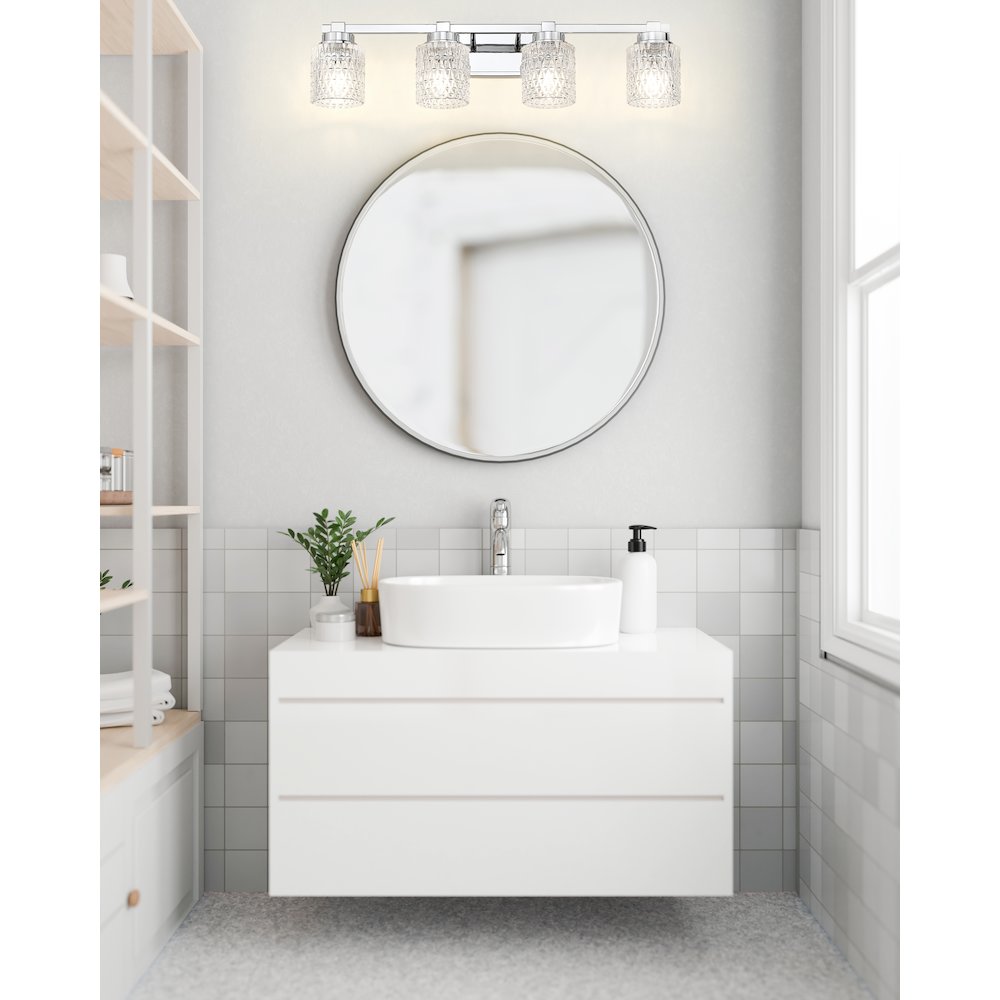 Z-Lite 4 Light Vanity, Chrome. Picture 6