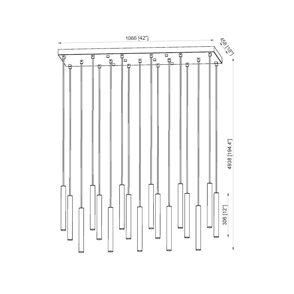 Z-Lite 17 Light Linear Chandelier. Picture 8