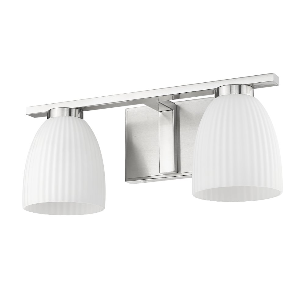 Z-Lite Naya 2 Light Vanity in Brushed Nickel color, Steel frame. Picture 5