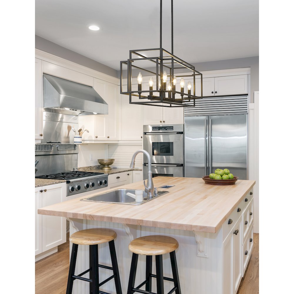 Z-Lite 8 Light Linear Chandelier. Picture 6