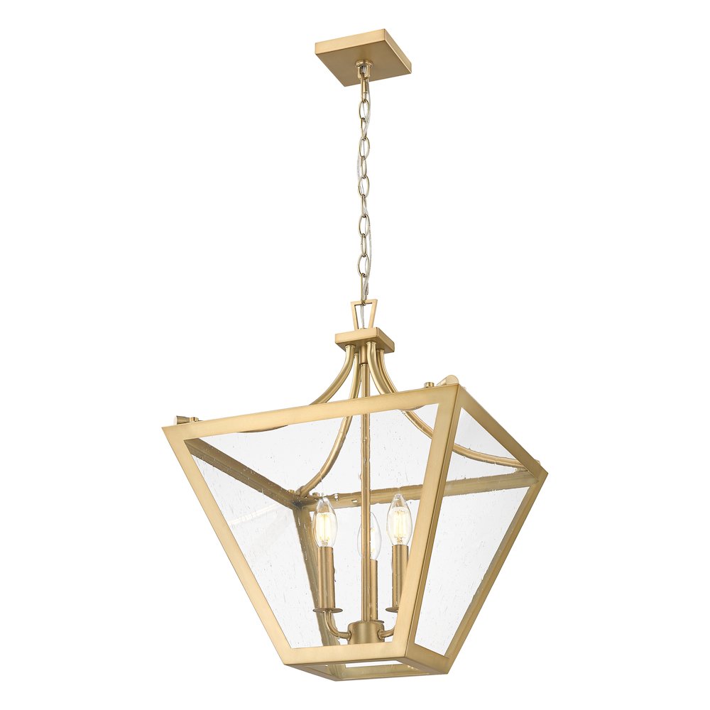 Z-Lite 3 Light Chandelier, Rubbed Brass. Picture 3