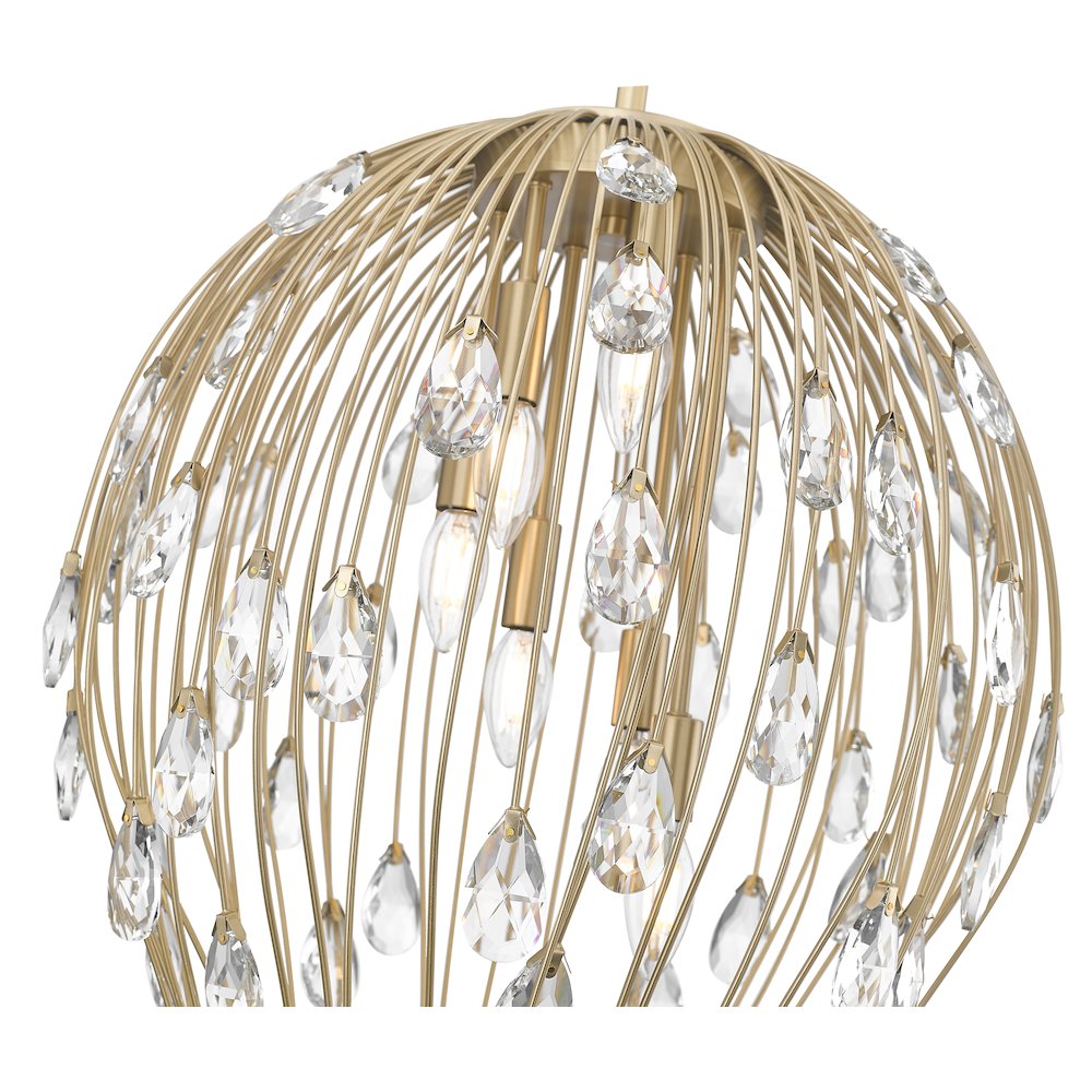 Z-Lite 6 Light Pendant, Modern Gold. Picture 4