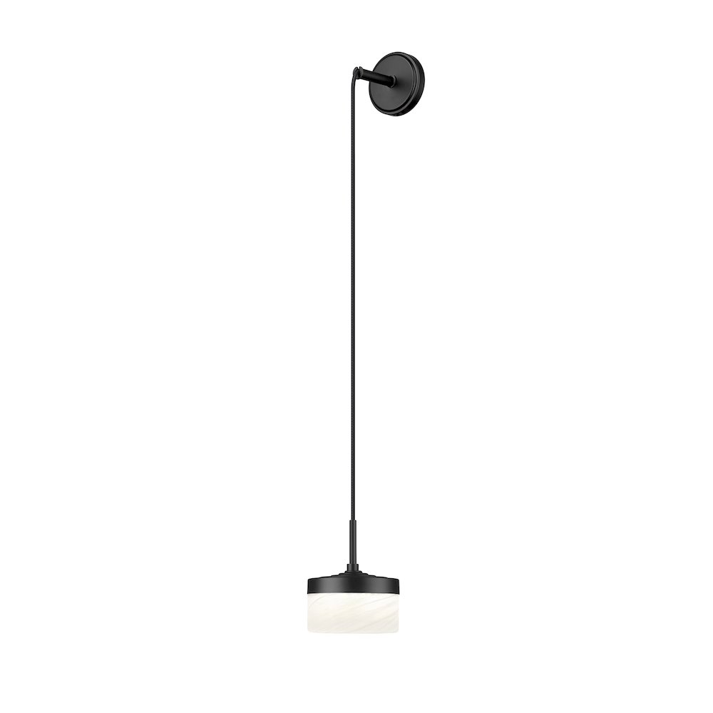 Z-Lite 1 Light Wall Sconce, Matte Black. Picture 3