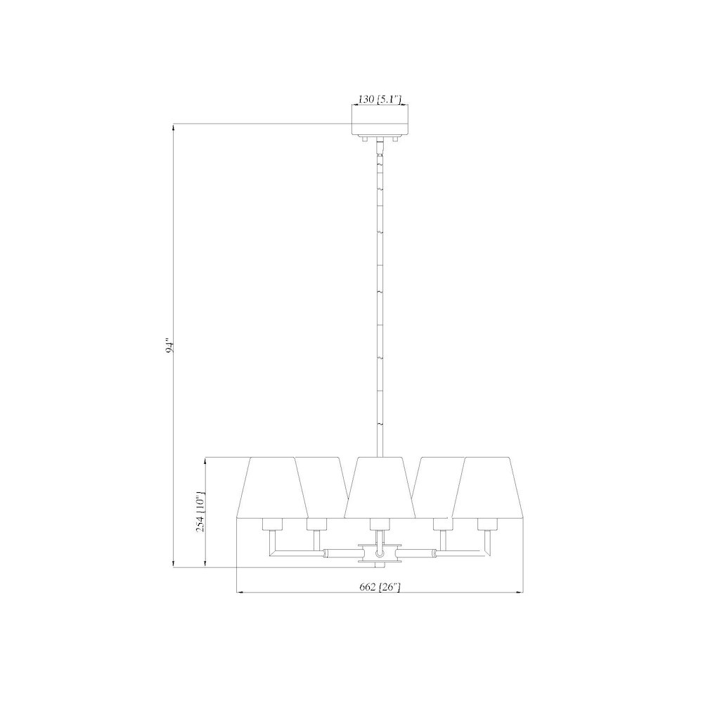 Z-Lite 5 Light Chandelier. Picture 8