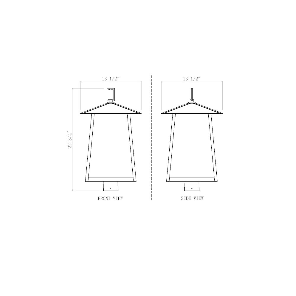Z-Lite 4 Light Outdoor Post Mount Fixture. Picture 6