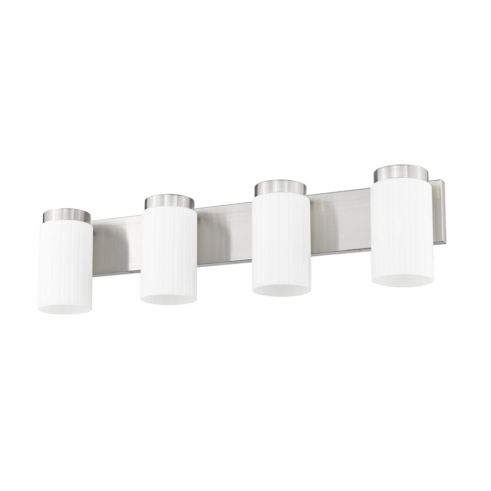 Z-Lite Burk 4 Light Vanity, Brushed Nickel. Picture 5