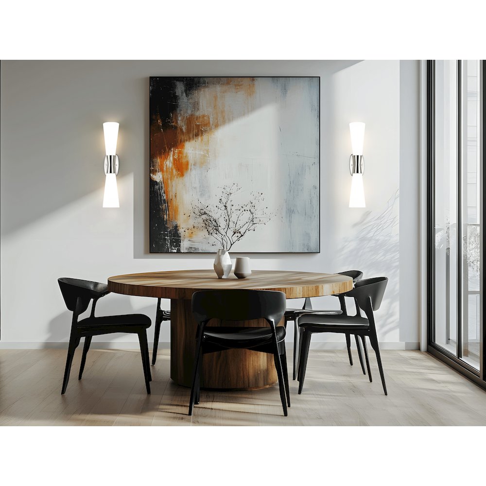 Z-Lite 2 Light Wall Sconce, Polished Nickel. Picture 6