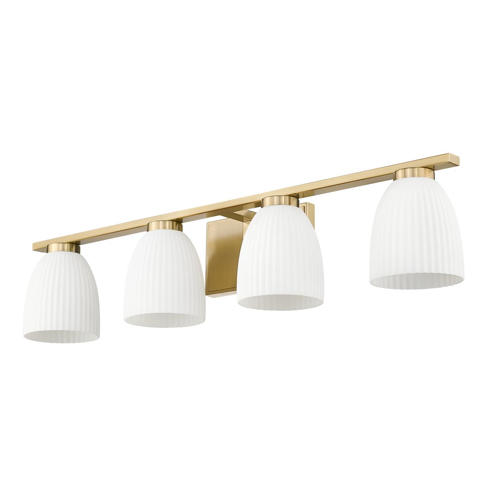 Z-Lite Naya 4 Light Vanity in Modern Gold color, Steel frame. Picture 5