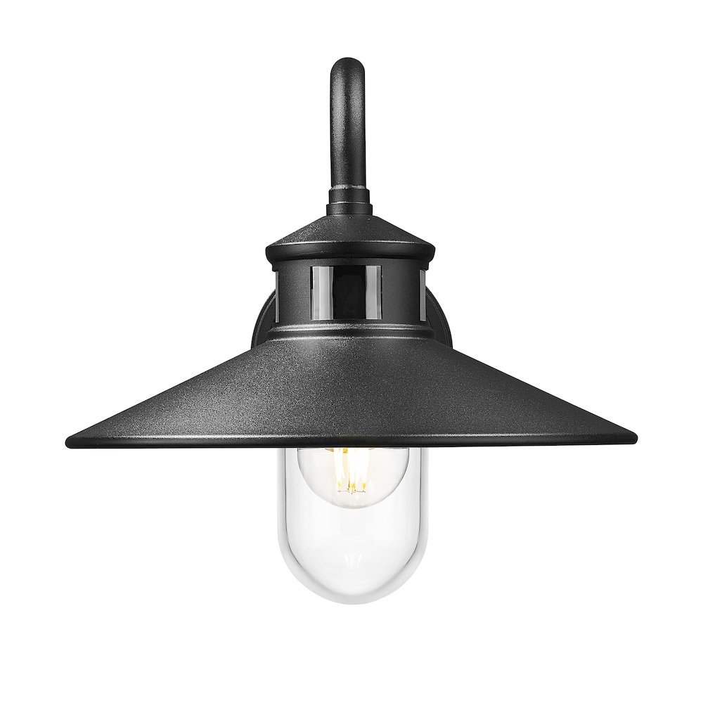 Z-Lite RLM 1 Light Outdoor Wall Light in Sand Black color, Aluminum frame. Picture 2