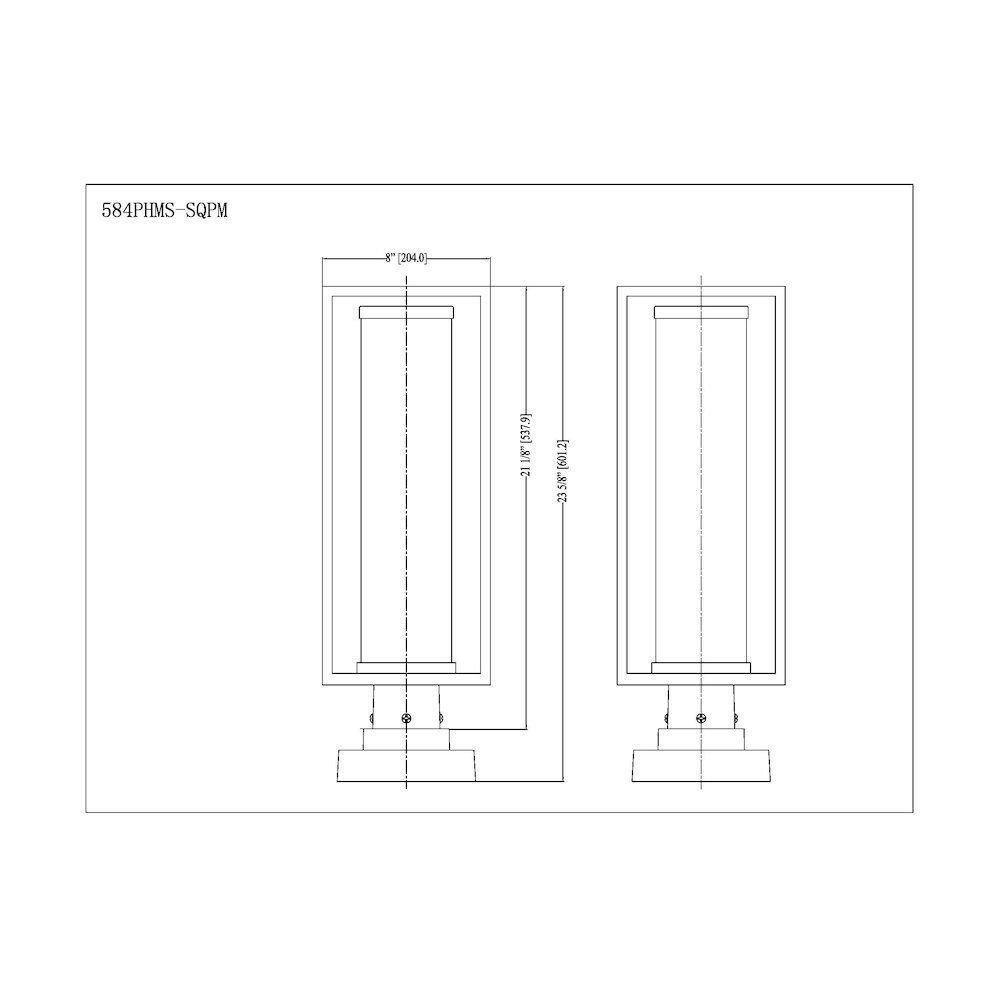 Z-Lite 1 Light Outdoor Pier Mounted Fixture. Picture 8